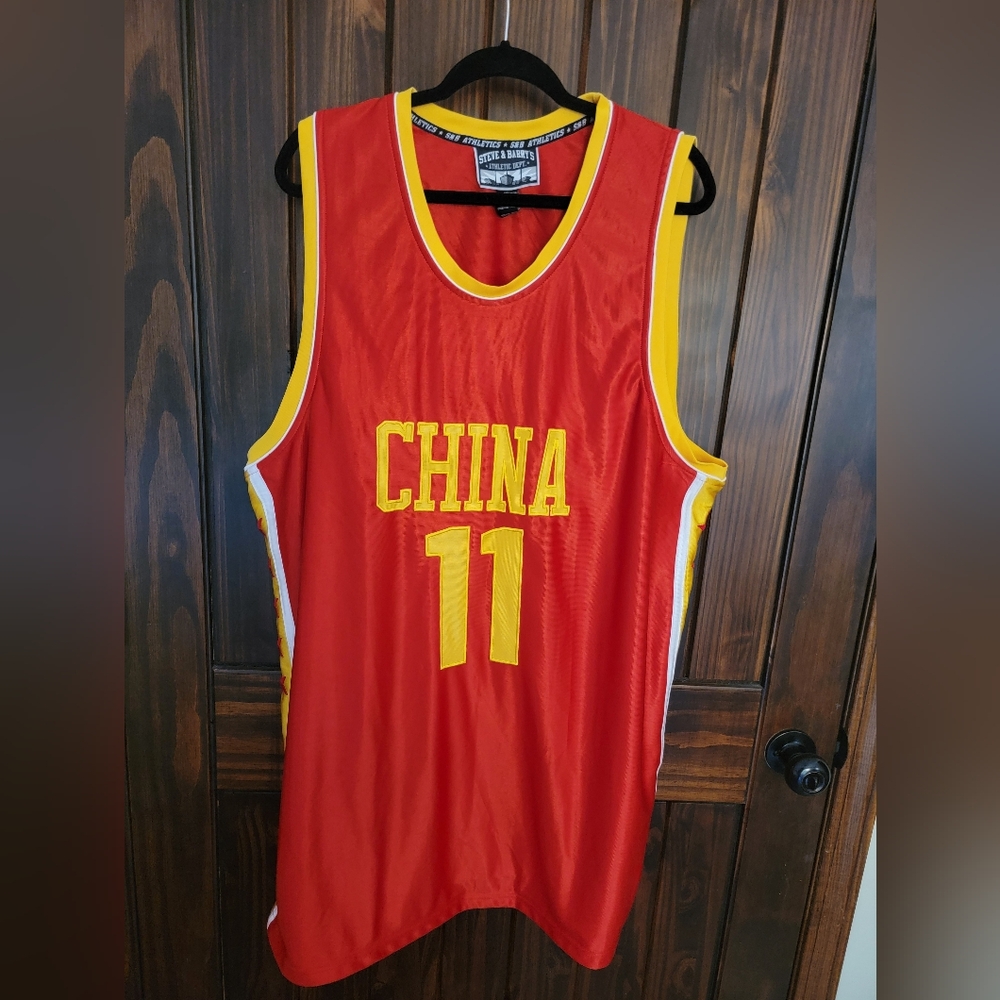 Steve & Barry's Red and Yellow Athletic Jersey